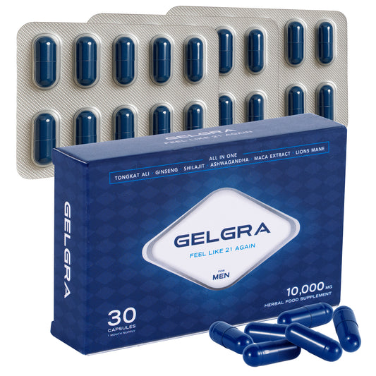 Gelgra for Men | 30 Ultra Strong All in ONE Capsules | 10,000mg